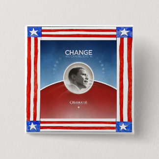 PRESIDENT OBAMA Inauguration Commemorative 15 Cm Square Badge