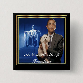 PRESIDENT OBAMA Inauguration Commemorative 15 Cm Square Badge