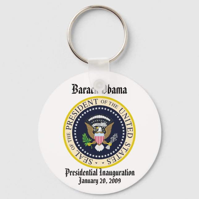 PRESIDENT OBAMA Inauguration Commemorative Key Ring (Front)