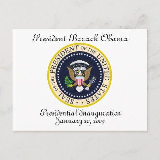 PRESIDENT OBAMA Inauguration Commemorative Postcard