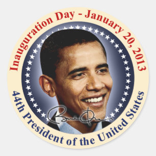 President Obama Inauguration Day Classic Round Sticker