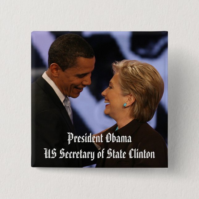 President Obama Inauguration Keepsakes 15 Cm Square Badge (Front)