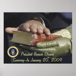President Obama Inauguration SWEARING-IN Poster