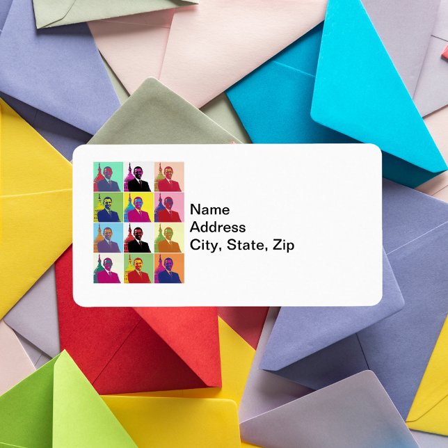 President Obama Pop Art Address Label (President Obama Pop Art Address Labels)