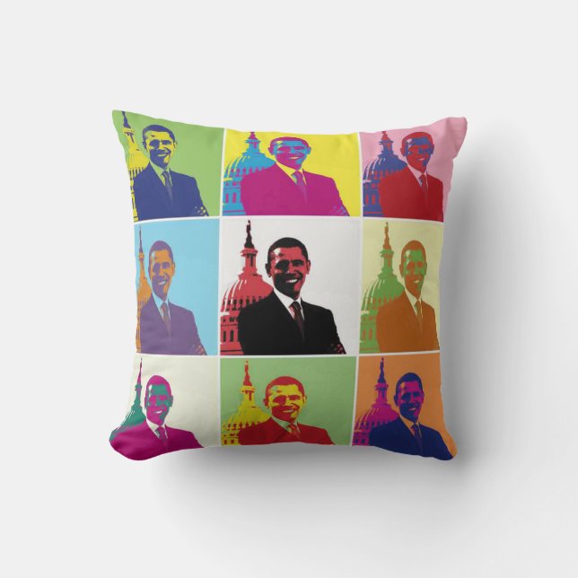 President Obama Pop Art Cushion (Front)