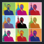 President Obama Pop Art Poster<br><div class="desc">Pop Art version of Obama's first term presidential portrait (2009). In a February 2009 poll conducted in Western Europe and the U.S. by Harris Interactive for France 24 and the International Herald Tribune,  Obama was rated as the most respected world leader,  as well as the most powerful.</div>