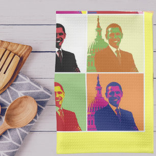 President Obama Pop Art Tea Towel