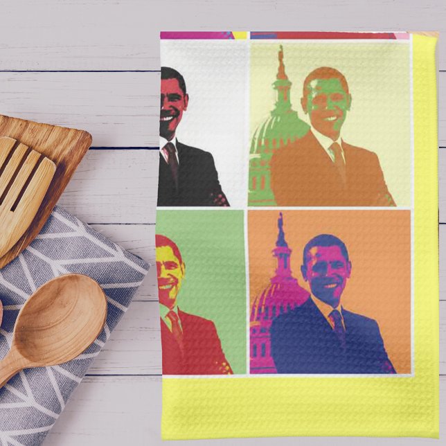 President Obama Pop Art Tea Towel (President Obama Pop Art Kitchen Towel)