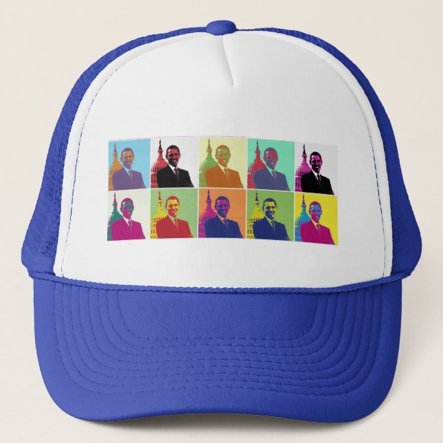 President Obama Pop Art Trucker Hat (Front)
