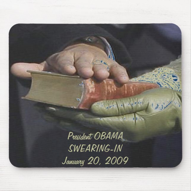 President Obama SWEARING-IN Commemorative Mouse Pad (Front)
