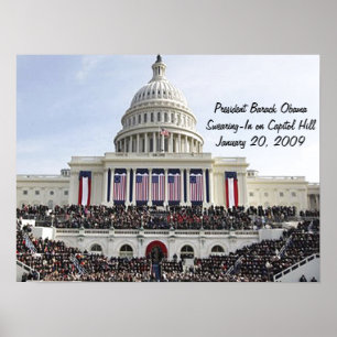 President Obama SWEARING-IN on Capitol Hill Poster