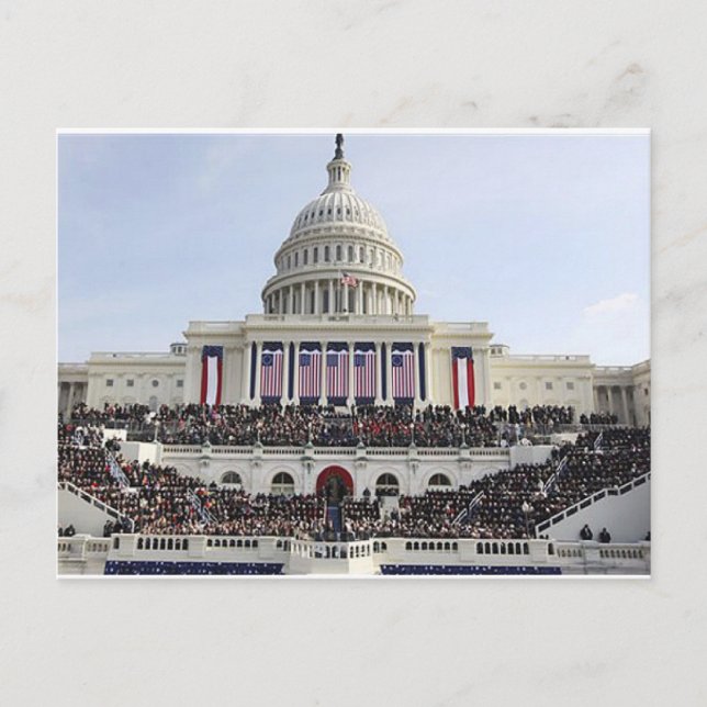 President Obama THE SWEARING-IN Commemorative Postcard (Front)