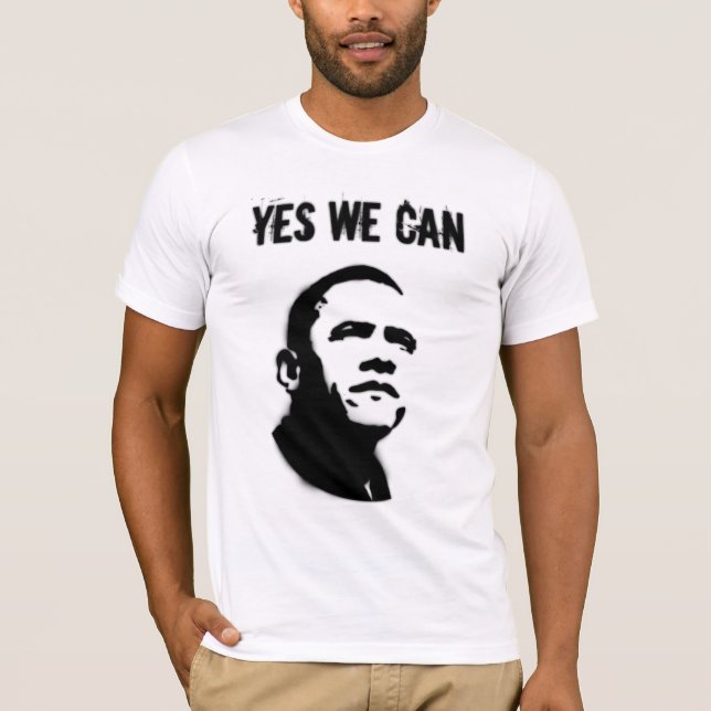 PRESIDENT OBAMA YWC Stencil-ONE VOICE SPEECH T-Shirt (Front)