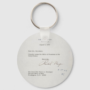 President Richard M. Nixon Resignation Letter Key Ring