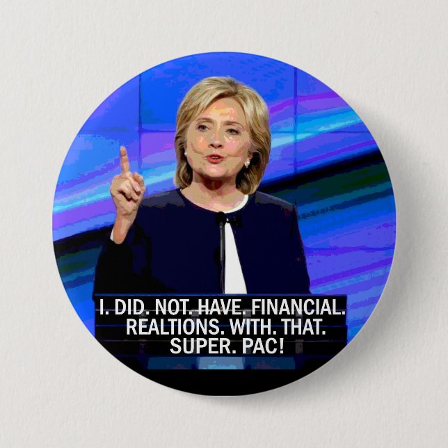 President Super-Pac 7.5 Cm Round Badge (Front)