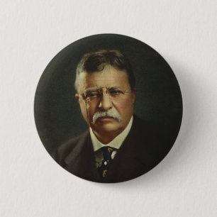 President Theodore Roosevelt by Forbes Lithography 6 Cm Round Badge