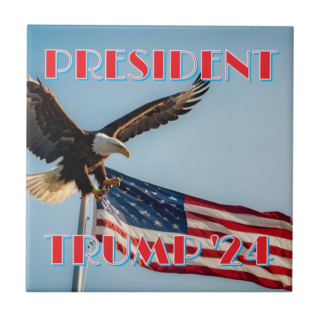 PRESIDENT TRUMP 2024 TILE (Front)