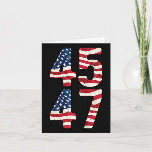 President Trump 2024 Vintage 45 47 Usa Distressed  Card