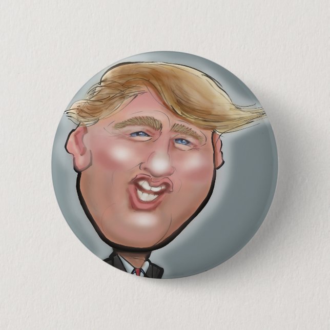 President Trump 6 Cm Round Badge (Front)