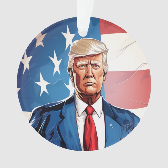 President Trump Acrylic Ornament (Front)