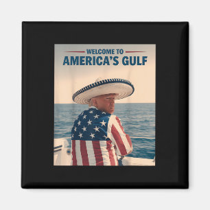 President Trump Americas Gulf Mexico Sombrero Amer Magnet