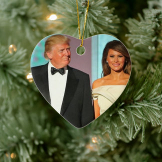 President Trump and First Lady Melania Trump Ceramic Tree Decoration