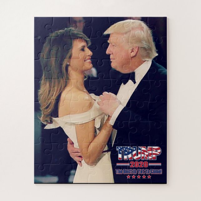 President Trump and Melania Dancing Jigsaw Puzzle (Vertical)