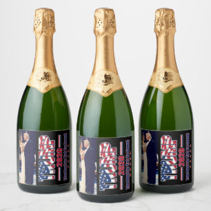President Trump and Melania Dancing - Trump 2020 Sparkling Wine Label