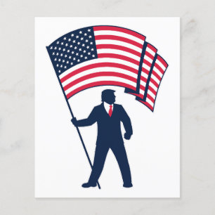 President Trump Bearing the Flag of the USA 