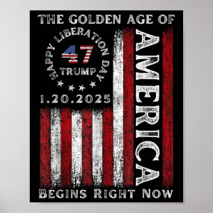 President Trump Declares Liberation Day Happy Poster