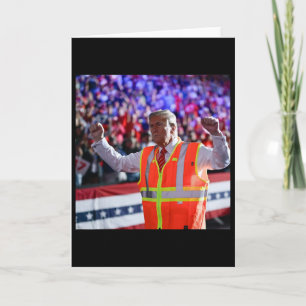 President Trump Garbyge Truck Worker Vest Mega 202 Card