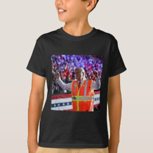 President Trump Garbyge Truck Worker Vest Mega 202 T-Shirt