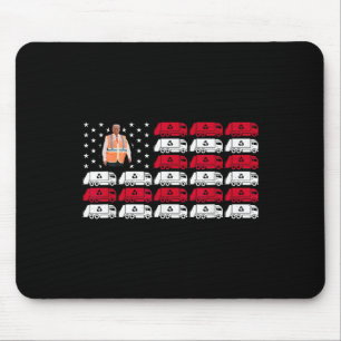President Trump Garbyge Truck Worker Vest Usa Flag Mouse Pad