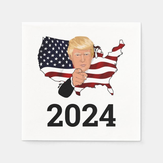 President Trump graphic on napkins. Napkins (Front)