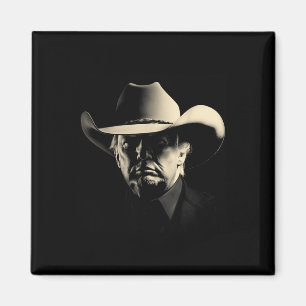 President Trump Head Cowboy Usa 2024 Vote Election Magnet