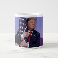 President Trump Hugs the American Flag