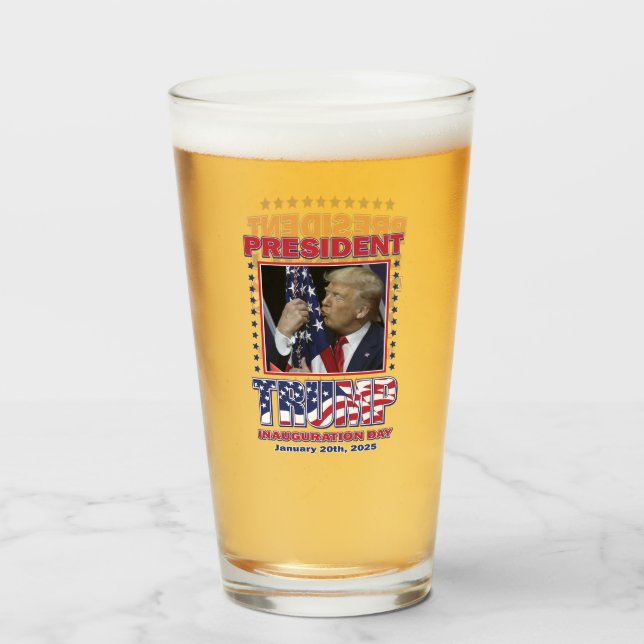 President Trump Inauguration 2025 Glass (Front Filled)