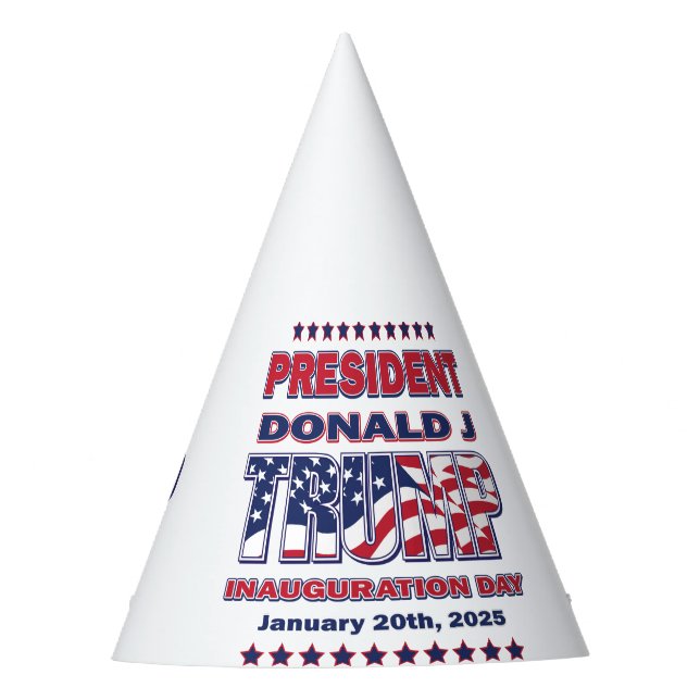 President Trump Inauguration 2025 Party Hat (Front)