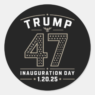 President Trump Inauguration Day 20th Januray 2025 Classic Round Sticker