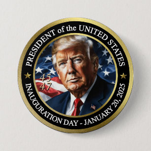 President Trump Inauguration Day Collectable 7.5 Cm Round Badge