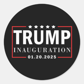President Trump Inauguration Day January 20  Classic Round Sticker