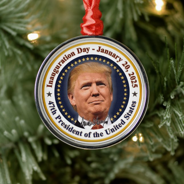President Trump Inauguration Day January 20th 2025 Metal Tree Decoration (Tree)