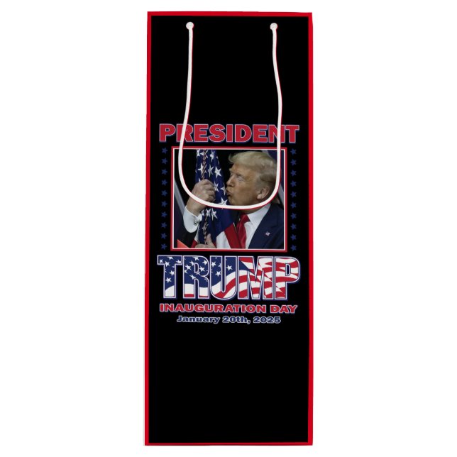 President Trump Inauguration Day Wine Gift Bag (Front)