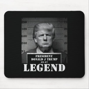 President Trump Legend Mugshot Mouse Pad