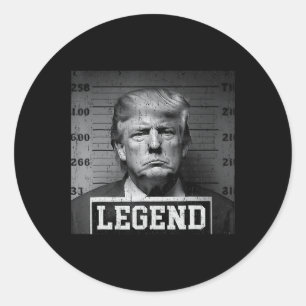 President Trump Mug Shot  Classic Round Sticker