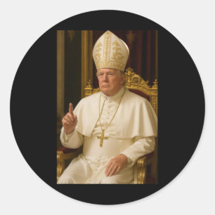 President Trump Pope 2025  Classic Round Sticker