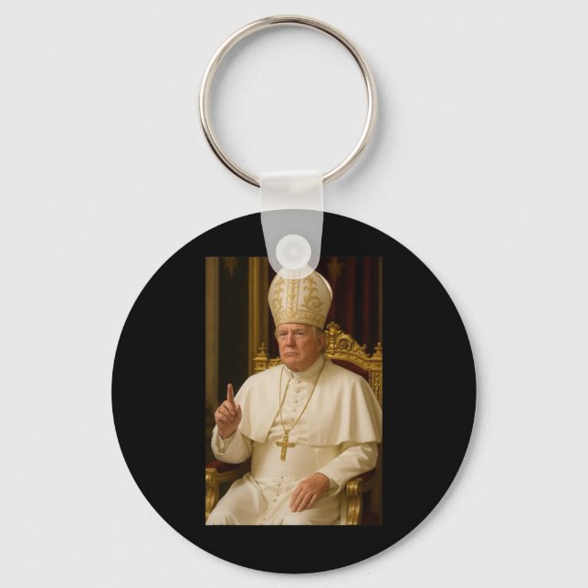 President Trump Pope 2025  Key Ring (Front)