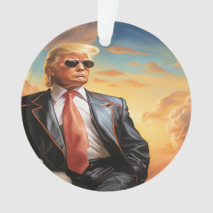 President Trump Proud American Acrylic Ornament