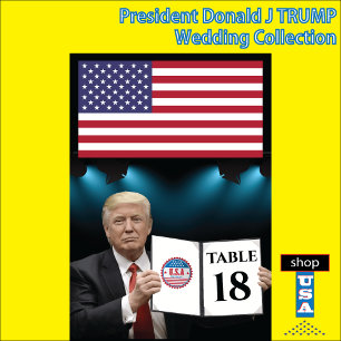 President Trump Republican Wedding Table Number