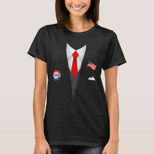 President Trump Suit Halloween Lazy Costume 1 T-Shirt